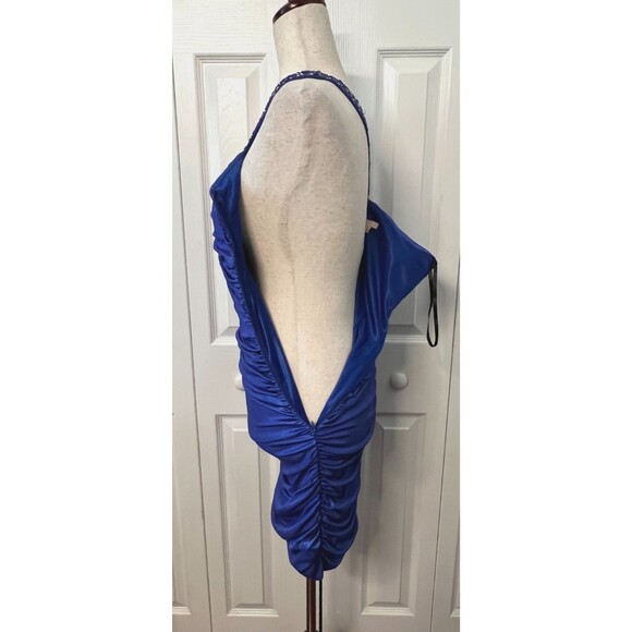 ISSUE NEW YORK Evening Bodycon Mini Dress Women's 2 Periwinkle One Shoulder Y2K - Picture 9 of 14